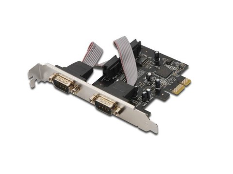 Karta rozszerzeń/Kontroler PCI Express RS232 Serial Port, 2xDB9, Chipset: ASIX99100