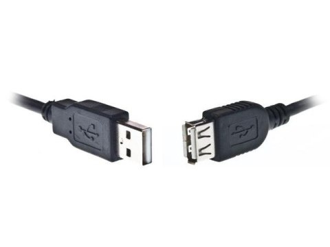 Przedluzacz USB 2.0 typu AM-AF 3m czarny Przedluzacz USB 2.0 typu AM-AF 3m czarny