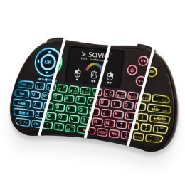 Klawiatura podświetlana mini bezprzewodowa RGB TV Box, Smart TV, konsole, PC, KW-03