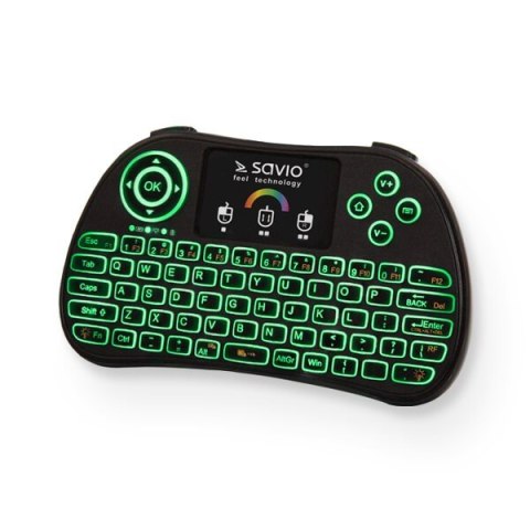 Klawiatura podświetlana mini bezprzewodowa RGB TV Box, Smart TV, konsole, PC, KW-03 Klawiatura podświetlana mini bezprzewodowa RGB TV Box, Smart TV, konsole, PC, KW-03