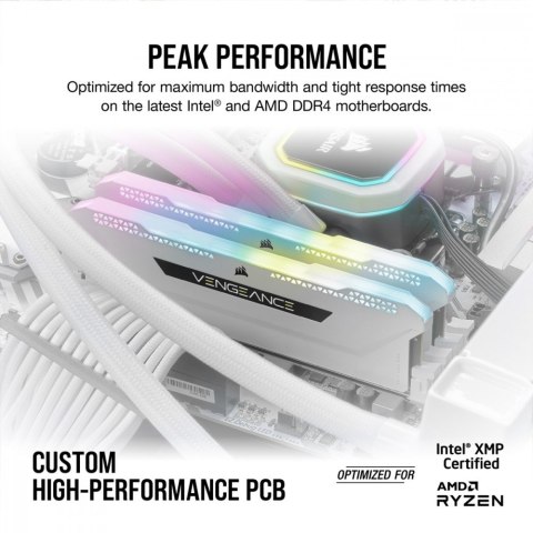 Pamięć DDR4 Vengeance RGB PRO SL 16GB/3200(2*8GB) biały Pamięć DDR4 Vengeance RGB PRO SL 16GB/3200(2*8GB) biały