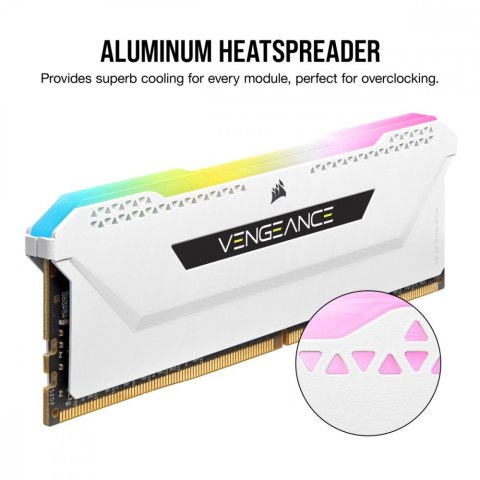 Pamięć DDR4 Vengeance RGB PRO SL 16GB/3200(2*8GB) biały Pamięć DDR4 Vengeance RGB PRO SL 16GB/3200(2*8GB) biały