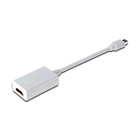 Kabel adapter Displayport 1080p 60Hz FHD Typ miniDP/HDMI A M/Ż biały 0,15m Kabel adapter Displayport 1080p 60Hz FHD Typ miniDP/HDMI A M/Ż biały 0,15m