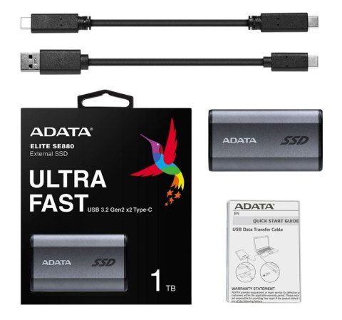 Dysk zewnętrzny SSD SE880 1TB USB3.2A/C Gen2x2 Dysk zewnętrzny SSD SE880 1TB USB3.2A/C Gen2x2