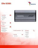 Dysk zewnętrzny SSD SE880 500GB USB3.2A/C Gen2x2