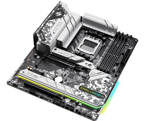 Płyta główna X670E STEEL LEGEND AM5 4DDR5 HDMI/DP M.2 EATX Płyta główna X670E STEEL LEGEND AM5 4DDR5 HDMI/DP M.2 EATX