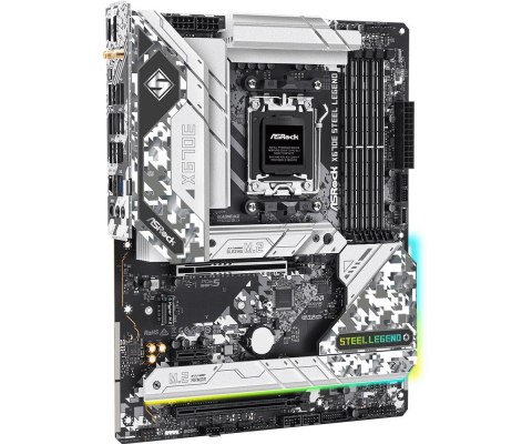 Płyta główna X670E STEEL LEGEND AM5 4DDR5 HDMI/DP M.2 EATX Płyta główna X670E STEEL LEGEND AM5 4DDR5 HDMI/DP M.2 EATX