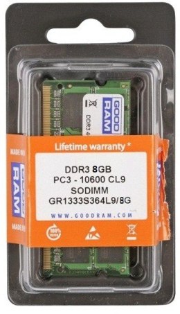 Pamięć do notebooka DDR3 SODIMM 8GB/1333 (1*8GB) CL9