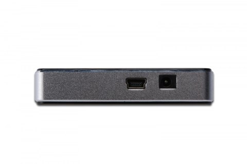 HUB/Koncentrator 4-portowy USB 2.0 HighSpeed, aktywny, czarno-srebrny HUB/Koncentrator 4-portowy USB 2.0 HighSpeed, aktywny, czarno-srebrny