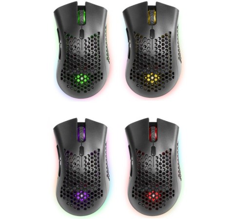Mysz gamingowa bezprzewodowa Warlock GM-709L Optic RF RGB 2400 dpi 8P Mysz gamingowa bezprzewodowa Warlock GM-709L Optic RF RGB 2400 dpi 8P