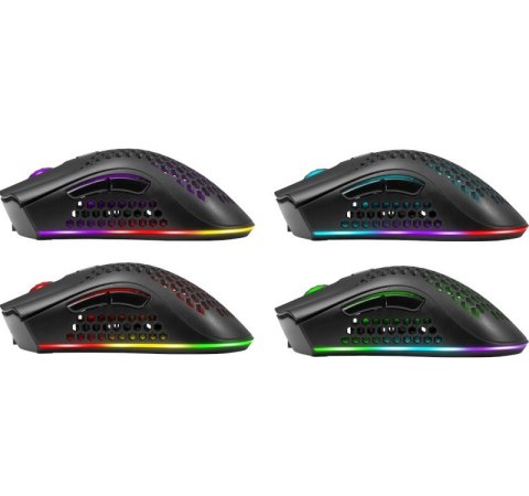 Mysz gamingowa bezprzewodowa Warlock GM-709L Optic RF RGB 2400 dpi 8P Mysz gamingowa bezprzewodowa Warlock GM-709L Optic RF RGB 2400 dpi 8P
