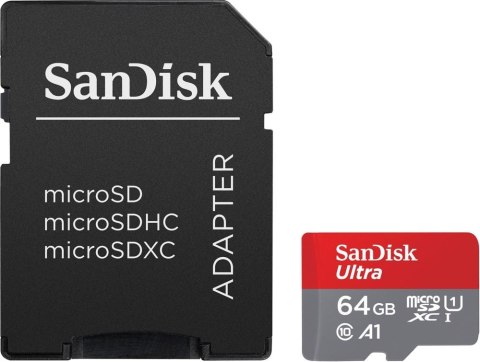 Karta Ultra microSDXC 64GB 140MB/s A1 + Adapter SD Karta Ultra microSDXC 64GB 140MB/s A1 + Adapter SD