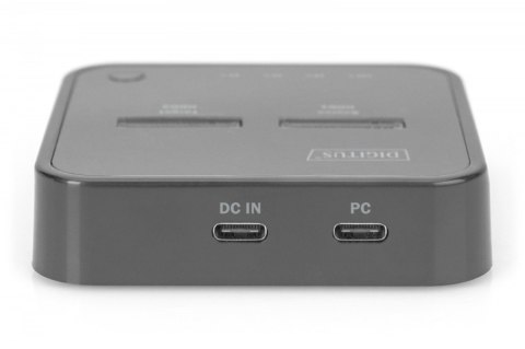 Podwójna stacja dokująca do dysków SSD M.2 NVMe z funkcją klonowania offline, USB-C, Czarna Podwójna stacja dokująca do dysków SSD M.2 NVMe z funkcją klonowania offline, USB-C, Czarna