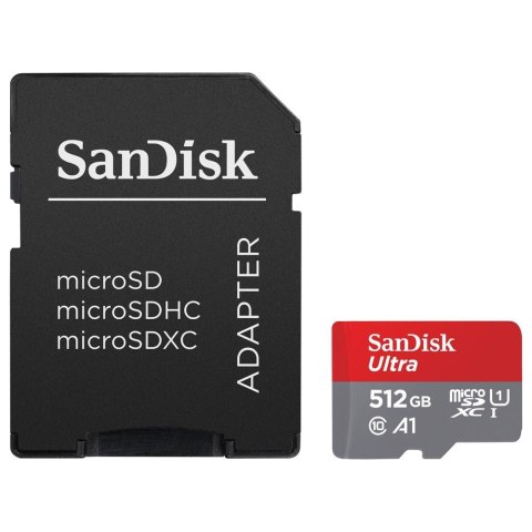 Karta Ultra microSDXC 512GB 150MB/s A1 + Adapter SD Karta Ultra microSDXC 512GB 150MB/s A1 + Adapter SD