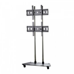 TR3 Wózek na dwa monitory mocowane jeden nad drugim 42-65 cali VESA 100×100 - 600×400 80 kg 353-2080 mm