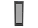 Szafa instalacyjna RACK stojąca 19 27U 800X1000 czarna LCD (FLAT PACK)
