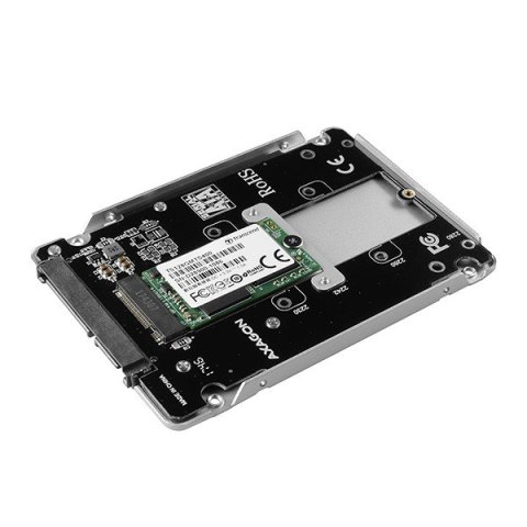 RSS-M2SD Wewnętrzna obudowa 2.5" z interfejsem SATA do dysków SSD M.2 SATA, srebrny RSS-M2SD Wewnętrzna obudowa 2.5" z interfejsem SATA do dysków SSD M.2 SATA, srebrny