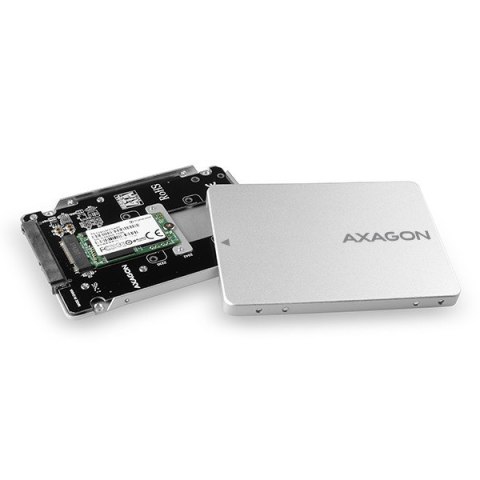 RSS-M2SD Wewnętrzna obudowa 2.5" z interfejsem SATA do dysków SSD M.2 SATA, srebrny RSS-M2SD Wewnętrzna obudowa 2.5" z interfejsem SATA do dysków SSD M.2 SATA, srebrny