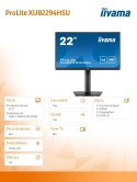 Monitor 21.5 cala XUB2294HSU-B2 VA,FHD,HDMI,DP,USB3.0,VESA,2x2W