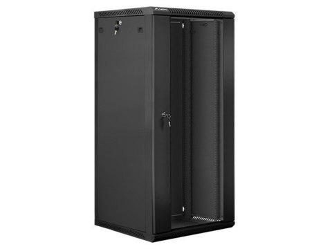 Szafa instalacyjna wisząca 19'' 27U 600X600mm czarna (drzwi szklane) Szafa instalacyjna wisząca 19'' 27U 600X600mm czarna (drzwi szklane)