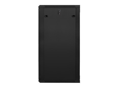 Szafa instalacyjna wisząca 19'' 27U 600X600mm czarna (drzwi szklane) Szafa instalacyjna wisząca 19'' 27U 600X600mm czarna (drzwi szklane)