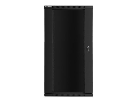 Szafa instalacyjna wisząca 19'' 27U 600X450mm czarna (drzwi szklane) Szafa instalacyjna wisząca 19'' 27U 600X450mm czarna (drzwi szklane)