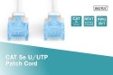 Patch cord U/UTP kat.5e PVC 0,5m Biały