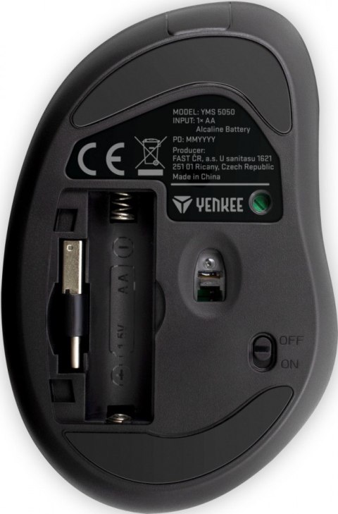 Mysz bezprzewodowa ergonomiczna YMS 5050 SHELL 2400 DPI Mysz bezprzewodowa ergonomiczna YMS 5050 SHELL 2400 DPI