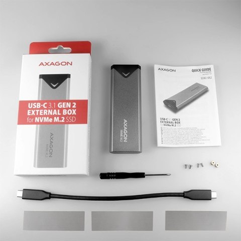 EEM2-UG2 Obudowa zewnętrzna aluminiowa, USB-C 3.2 Gen 2 - M.2 NVMe SSD, długość 42 do 80 mm szary EEM2-UG2 Obudowa zewnętrzna aluminiowa, USB-C 3.2 Gen 2 - M.2 NVMe SSD, długość 42 do 80 mm szary