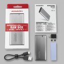 EEM2-SG2 Obudowa zewnętrzna aluminiowa bezśrubowa USB-C 3.2 Gen 2 M.2 NVMe & SATA SSD + USB-A - USB-C redukcja