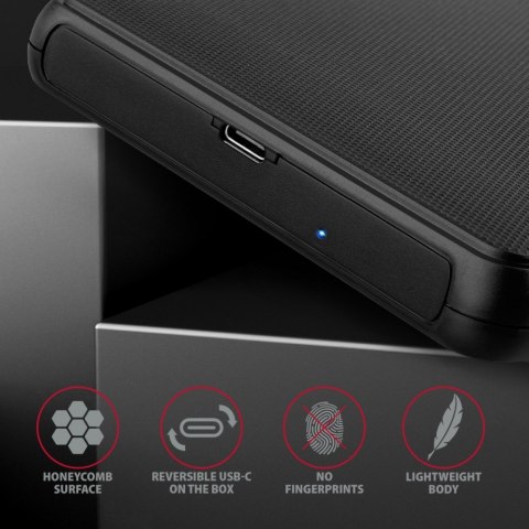 EE25-SLC Obudowa zewnętrzna plastikowa, bezśrubowa, USB-C 3.2 GEN 1 SATA 6G 2.5", czarna EE25-SLC Obudowa zewnętrzna plastikowa, bezśrubowa, USB-C 3.2 GEN 1 SATA 6G 2.5", czarna