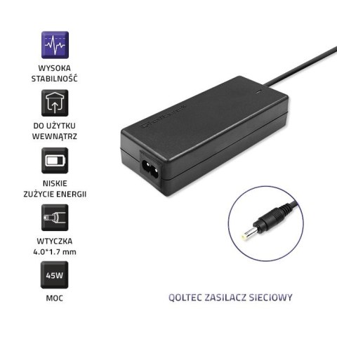 Zasilacz do Lenovo 45W | 20V | 2.25A | 4.0*1.7 | +kabel zasilający Zasilacz do Lenovo 45W | 20V | 2.25A | 4.0*1.7 | +kabel zasilający