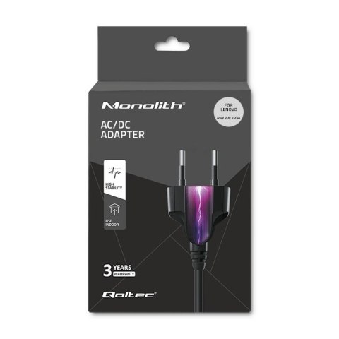 Zasilacz do Lenovo 45W | 20V | 2.25A | 4.0*1.7 | +kabel zasilający Zasilacz do Lenovo 45W | 20V | 2.25A | 4.0*1.7 | +kabel zasilający