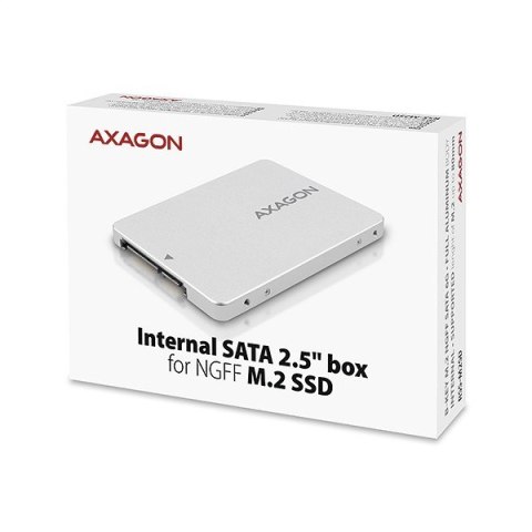 RSS-M2SD Wewnętrzna obudowa 2.5" z interfejsem SATA do dysków SSD M.2 SATA, srebrny RSS-M2SD Wewnętrzna obudowa 2.5" z interfejsem SATA do dysków SSD M.2 SATA, srebrny
