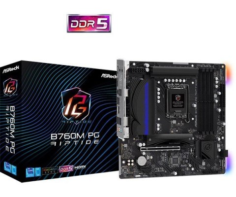 Płyta główna B760M PG RIPTIDE s1700 4DDR5 DP/HDMI/USB mATX Płyta główna B760M PG RIPTIDE s1700 4DDR5 DP/HDMI/USB mATX