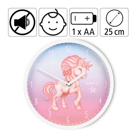 Zegar ścienny dziecięcy Magical Unicorn Zegar ścienny dziecięcy Magical Unicorn