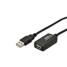 Przedłużacz/Extender USB 2.0 HighSpeed Typ USB A/USB A M/Ż aktywny, czarny 5m
