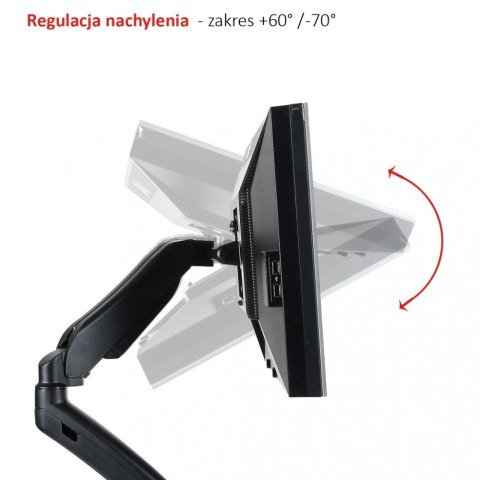 Uchwyt biurkowy na sprężynie gazowej do 1 monitora LCD/LED 13-27" L-11GD