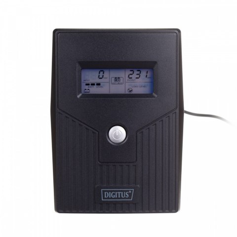 Zasilacz awaryjny UPS Line-Ineractive LCD, 600VA/360W, 1x12V/7Ah, AVR, 2xSCHUKO, USB, RJ11