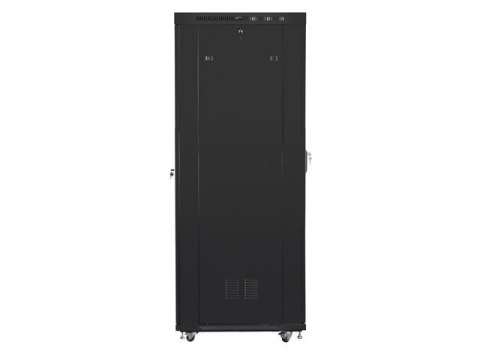 Szafa instalacyjna rack stojąca 19 42U 800x1000 czarna, drzwi szklane LCD (Flat pack) Szafa instalacyjna rack stojąca 19 42U 800x1000 czarna, drzwi szklane LCD (Flat pack)