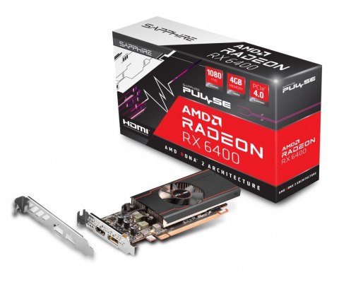 Karta graficzna Radeon RX 6400 PULSE GAMING 4GB GDDR6 64bit DP/HDMI Karta graficzna Radeon RX 6400 PULSE GAMING 4GB GDDR6 64bit DP/HDMI