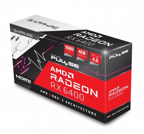 Karta graficzna Radeon RX 6400 PULSE GAMING 4GB GDDR6 64bit DP/HDMI Karta graficzna Radeon RX 6400 PULSE GAMING 4GB GDDR6 64bit DP/HDMI