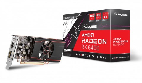 Karta graficzna Radeon RX 6400 PULSE GAMING 4GB GDDR6 64bit DP/HDMI Karta graficzna Radeon RX 6400 PULSE GAMING 4GB GDDR6 64bit DP/HDMI
