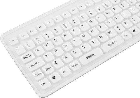 KLAWIATURA SILIKONOWA EK126W USB/OTG WODOODPORNA BIAŁA KLAWIATURA SILIKONOWA EK126W USB/OTG WODOODPORNA BIAŁA