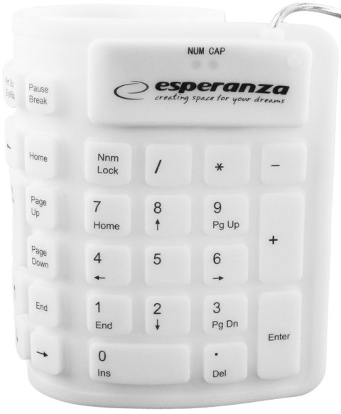 KLAWIATURA SILIKONOWA EK126W USB/OTG WODOODPORNA BIAŁA KLAWIATURA SILIKONOWA EK126W USB/OTG WODOODPORNA BIAŁA