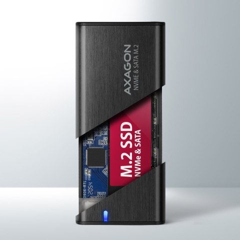 EEM2-SB2 Obudowa zewnętrzna aluminiowa bezśrubowa USB-C 3.2 Gen 2 - M.2 NVMe / SATA SSD 30-80mm ALU pudełko czarne + USB-A - USB EEM2-SB2 Obudowa zewnętrzna aluminiowa bezśrubowa USB-C 3.2 Gen 2 - M.2 NVMe / SATA SSD 30-80mm ALU pudełko czarne + USB-A - USB