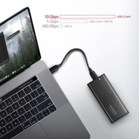 EEM2-SB2 Obudowa zewnętrzna aluminiowa bezśrubowa USB-C 3.2 Gen 2 - M.2 NVMe / SATA SSD 30-80mm ALU pudełko czarne + USB-A - USB EEM2-SB2 Obudowa zewnętrzna aluminiowa bezśrubowa USB-C 3.2 Gen 2 - M.2 NVMe / SATA SSD 30-80mm ALU pudełko czarne + USB-A - USB