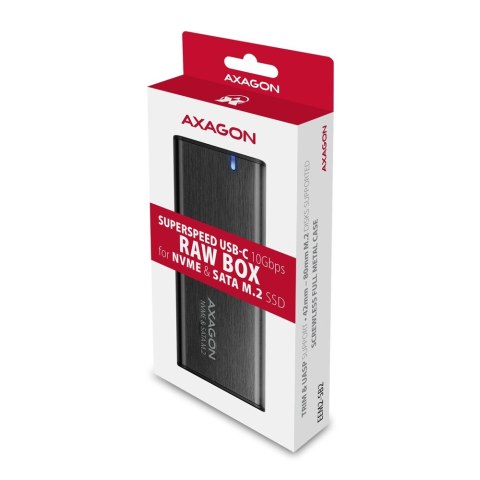 EEM2-SB2 Obudowa zewnętrzna aluminiowa bezśrubowa USB-C 3.2 Gen 2 - M.2 NVMe / SATA SSD 30-80mm ALU pudełko czarne + USB-A - USB EEM2-SB2 Obudowa zewnętrzna aluminiowa bezśrubowa USB-C 3.2 Gen 2 - M.2 NVMe / SATA SSD 30-80mm ALU pudełko czarne + USB-A - USB