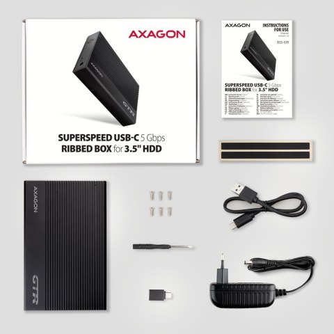 EE35-GTR Obudowa zewnętrzna aluminiowa USB3.2 Gen1 - SATA 6G 3.5" EE35-GTR Obudowa zewnętrzna aluminiowa USB3.2 Gen1 - SATA 6G 3.5"