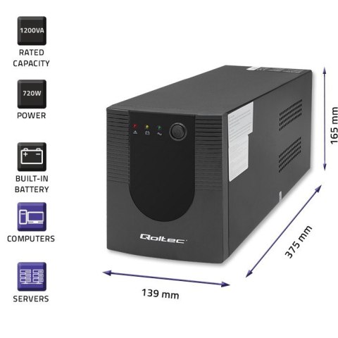 Zasilacz awaryjny UPS | Monolith | 1200VA | 720W Zasilacz awaryjny UPS | Monolith | 1200VA | 720W